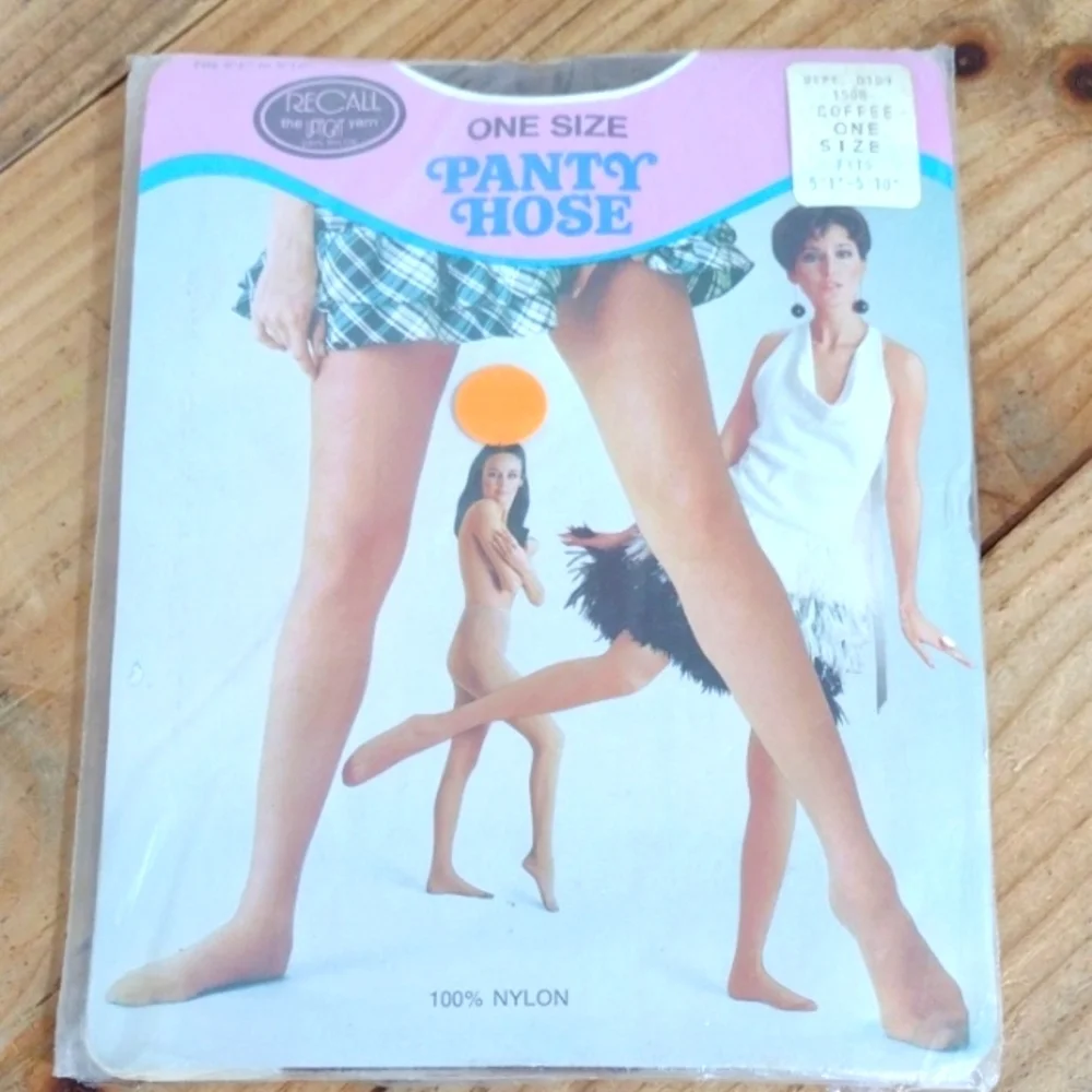 Recall One Size Panty Hose Coffee Fits 5'1